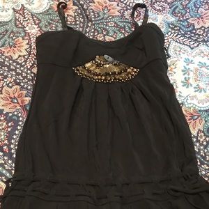 Karen Millen designer black boho dress  size us 4